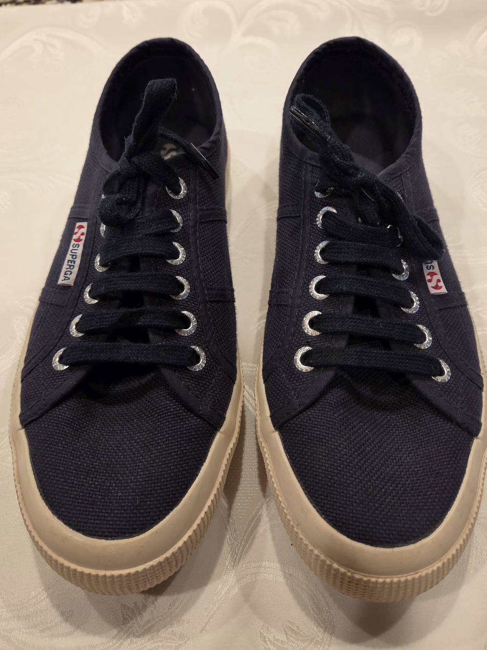 Superga Women's Navy Canvas Low-Top Sneakers